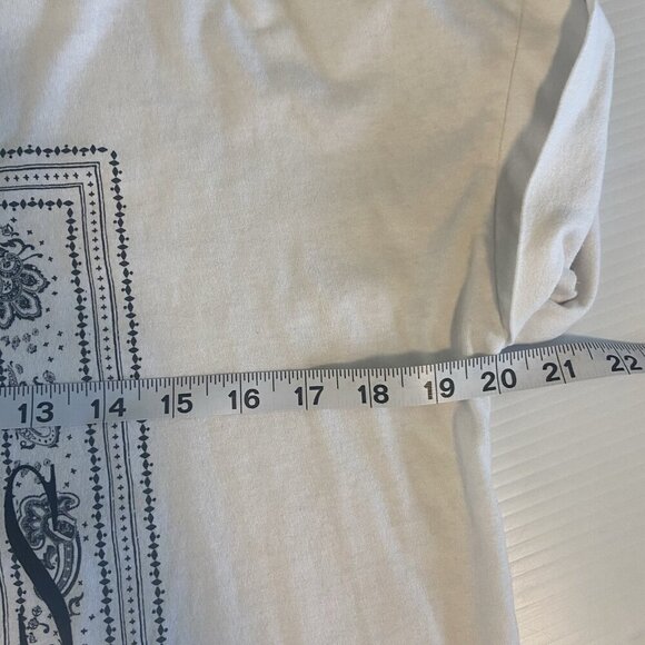 All Saints Logo T Shirt Mens S White Short Sleeve Crewneck Spell Out Cotton Roll - Picture 12 of 13